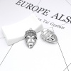 Picture of Zinc Based Alloy Pendants Mask Antique Silver Hollow 3.3cm x 2cm, 20 PCs