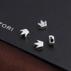 Image de Perles en Alliage de Zinc Couronne Argent Vieilli 5mm x 5mm, Trou: env. 1.6mm, 200 Pcs