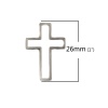 Bild von 304 Edelstahl Rahmen Verbinder Kreuz Schwarz Hohl 26mm x 17mm, 10 Stück