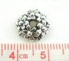 Picture of Zinc Based Alloy Beads Caps Flower Antique Silver Color 10mm x 3mm, 60 PCs