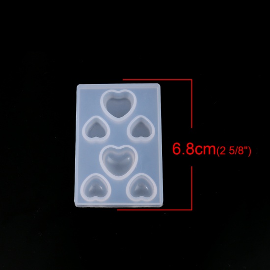 Immagine di Silicone Muffa della Resina per Gioielli Rendendo Geometrica Bianco 6.4cm x 4.2cm, 1 Pz