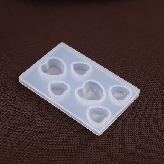 Immagine di Silicone Muffa della Resina per Gioielli Rendendo Geometrica Bianco 6.4cm x 4.2cm, 1 Pz