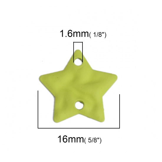 Picture of Zinc Based Alloy Connectors Star Green 16mm x 15mm, 10 PCs