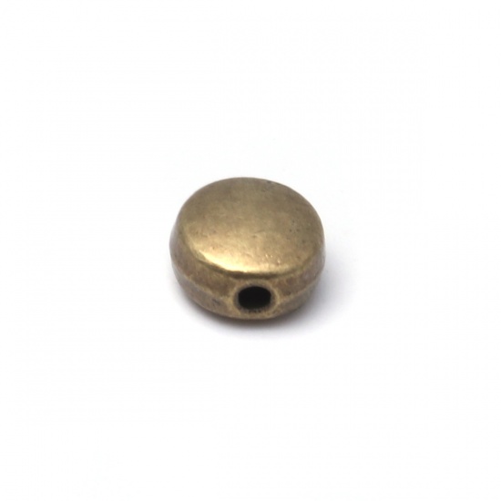 Picture of Zinc Based Alloy Spacer Beads Round Antique Bronze About 6mm Dia., Hole: Approx 0.9mm, 2000 PCs