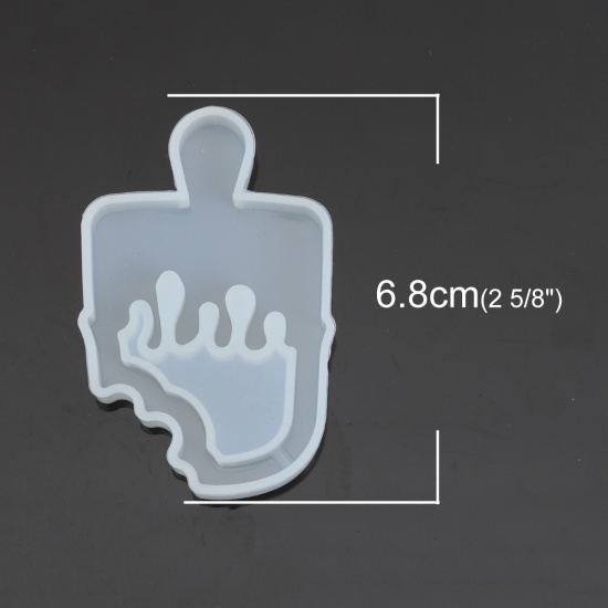 Immagine di Silicone Muffa della Resina per Gioielli Rendendo Ghiacciolo Bianco 6.8cm x 4.5cm, 2 Pz