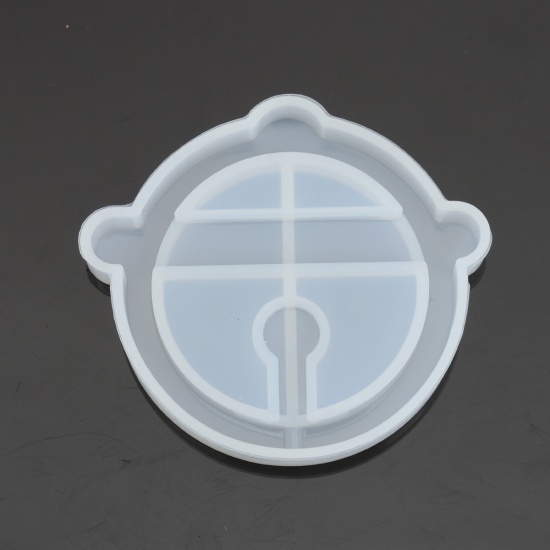 Immagine di Silicone Muffa della Resina per Gioielli Rendendo Campana Bianco 5.8cm x 5.2cm, 2 Pz