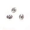 Bild von Zinklegierung Zwischenperlen Spacer Perlen Flachrund Antiksilber Kreis ca. 9mm D., Loch:ca. 1.2mm, 50 Stück