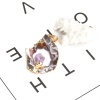 Bild von (Klasse A) Achat ( Natur ) Anhänger Unregelmäßig Vergoldet Weiß & Violett Hohl 5.1cm x 3.2cm, 1 Stück