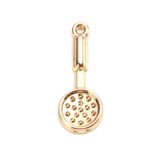 Immagine di Lega di Zinco Charms Cucchiaio Oro Placcato 20mm x 8mm , 10 Pz