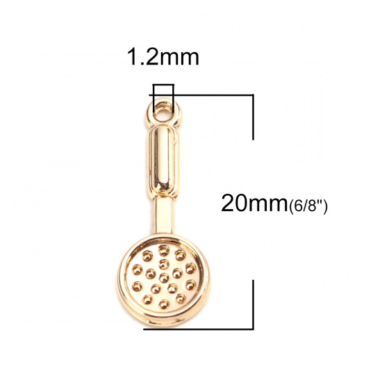 Immagine di Lega di Zinco Charms Cucchiaio Oro Placcato 20mm x 8mm , 10 Pz