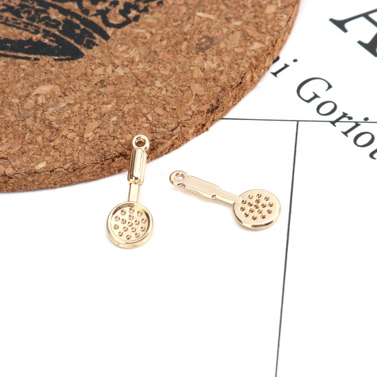 Immagine di Lega di Zinco Charms Cucchiaio Oro Placcato 20mm x 8mm , 10 Pz