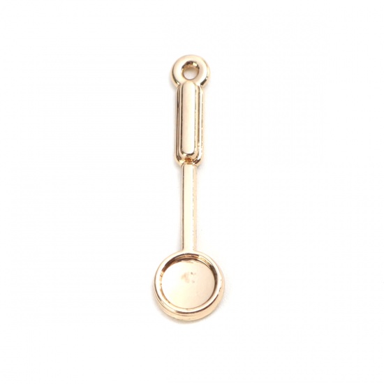 Immagine di Lega di Zinco Charms Cucchiaio Oro Placcato 23mm x 6mm , 10 Pz