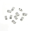 Picture of Zinc Based Alloy Spacer Beads Two Holes Rectangle Antique Silver S Pattern About 10mm x 5mm, Hole: Approx 1.5mm, 100 PCs