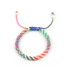Picture of Cotton Braiding Bracelets Multicolor 19cm(7 4/8") long, 1 Piece