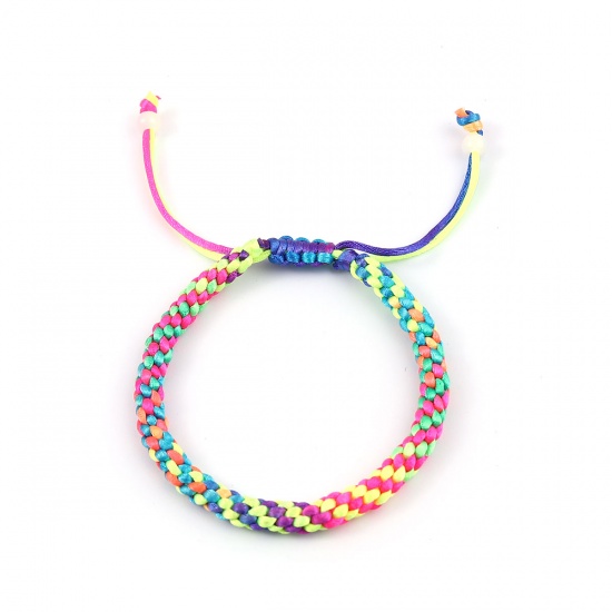 Immagine di 1 Pz Poliammide Nylon Braccialetti Intrecciati Multicolore 19cm Lunghezza