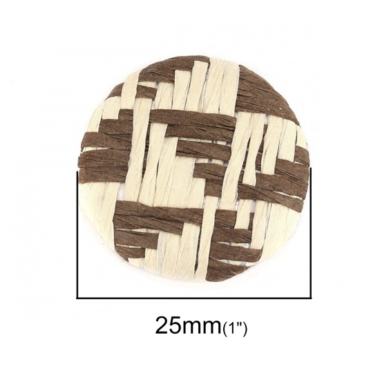 Picture of Zinc Based Alloy Embellishments Round Brown 25mm Dia, 4 PCs