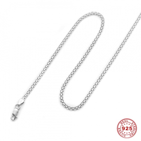 Bild von Sterling Silber Schmuckkette Kette Halskette Platin Plattiert 45.7cm lang, 1 Strang