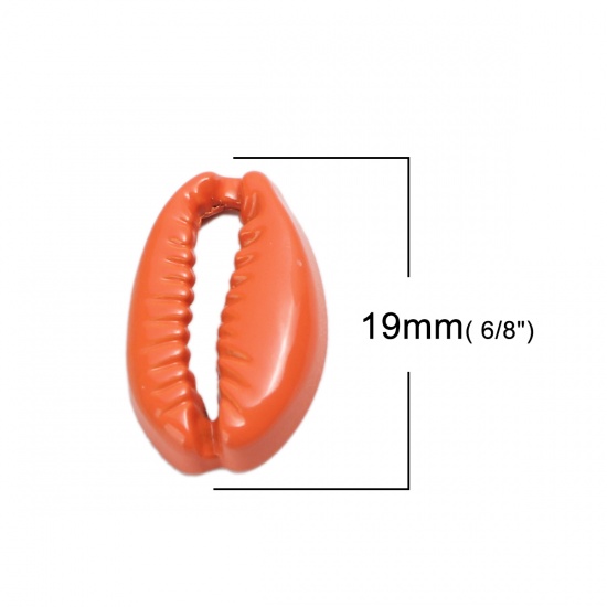 Imagen de Zamak Conectores Concha Naranja Pintura 19mm x 12mm, 10 Unidades