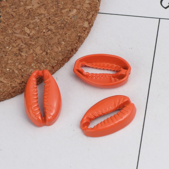 Imagen de Zamak Conectores Concha Naranja Pintura 19mm x 12mm, 10 Unidades