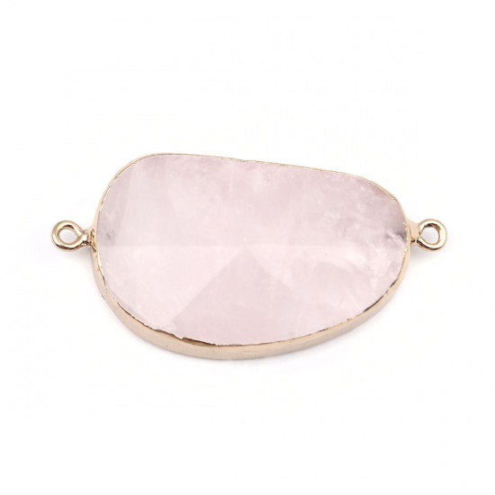 Picture of (Grade A) Crystal ( Natural ) Connectors Irregular Light Pink 4.7cm x 2.4cm, 1 Piece