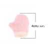 Picture of Wool Christmas For DIY & Craft Pink Glove 4cm x 3.2cm, 2 PCs