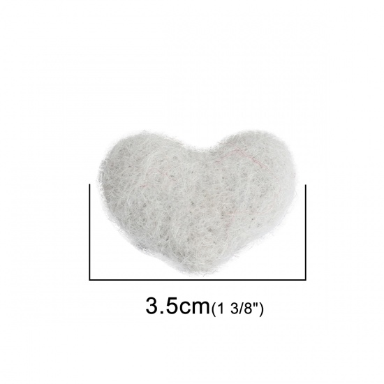 Immagine di Lana Fai Da Te Grigio Cuore 3.5cm x 2.7cm, 2 Pz