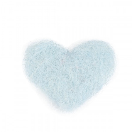 Lana Fai Da Te Blu Chiaro Cuore 3.5cm x 2.7cm, 2 Pz