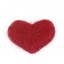 Immagine di Lana Fai Da Te Rosso Scuro Cuore 3.5cm x 2.7cm, 2 Pz