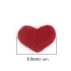 Picture of Wool For DIY & Craft Dark Red Heart 3.5cm x 2.7cm, 2 PCs