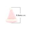 Изображение Шерсть DIY ремесло Розовый Рождество шляпы 5.5см x 4.4см, 5 ШТ