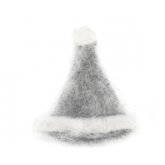 Immagine di Lana Fai Da Te Grigio Cappelli di Natale 5.5cm x 4.4cm, 5 Pz