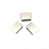 Image de Perles en Alliage de Zinc Rectangle Argent Vieilli 12mm x 8mm, Trou: 9.1mm x 2.9mm, 50 Pcs