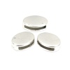 Picture of Zinc Based Alloy Slide Beads Oval Antique Silver About 13mm x 10mm, Hole:Approx 10.5mm x 1.4mm 60 PCs