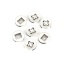 Picture of Zinc Based Alloy Slide Beads Round Cross Antique Silver About 18mm Dia, Hole:Approx 12.2mm x 2.2mm 20 PCs