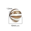 Picture of (Grade A) Agate ( Natural ) Beads Light Brown Round About 10mm Dia., Hole: Approx 1.2mm, 10 PCs