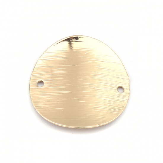 Picture of Brass Connectors Round Rose Gold Curve 20mm Dia., 5 PCs