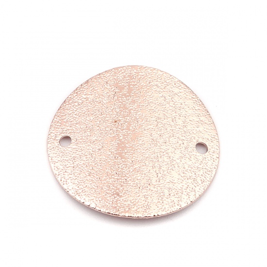 Изображение Латунь Коннекторы Круглые Розово-золотой Стардаст 20мм диаметр, 5 ШТ                                                                                                                                                                                          