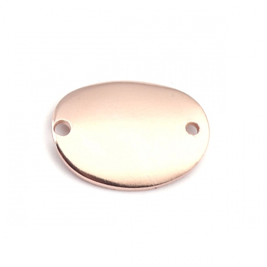 Picture of Copper Connectors Oval Rose Gold Curve 19mm x 14mm, 5 PCs