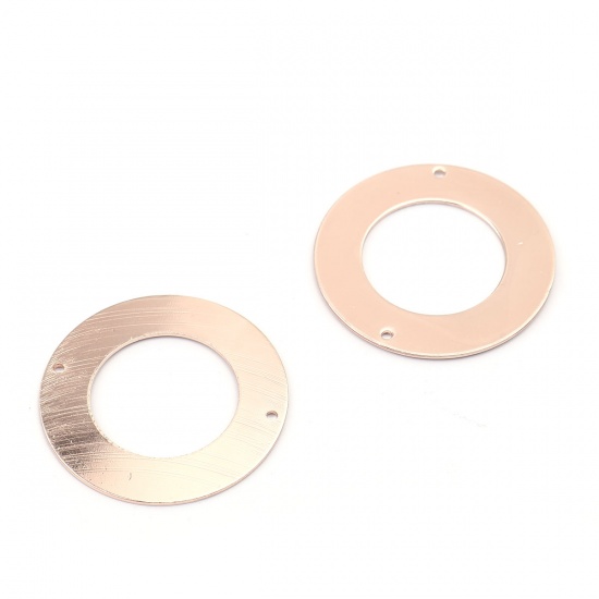 Picture of Brass Connectors Circle Ring Rose Gold Hollow 3.5cm Dia., 5 PCs                                                                                                                                                                                               