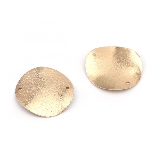 Picture of Brass Connectors Round Gold Plated Sparkledust 25mm Dia., 5 PCs