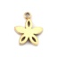 Imagen de 304 Acero Inoxidable Colgantes Charms Chapado en Oro Flor 9mm x 7mm, 5 Unidades