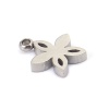 Picture of 304 Stainless Steel Charms Silver Tone Flower 9mm x 7mm, 5 PCs