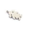 Picture of 304 Stainless Steel Charms Girl Silver Tone 12mm x 7mm, 2 PCs