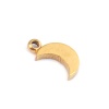 Picture of 304 Stainless Steel Galaxy Charms Half Moon Gold Plated 8mm x 4mm, 5 PCs