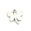 Picture of 304 Stainless Steel Insect Charms Butterfly Animal Silver Tone 9mm x 9mm, 5 PCs