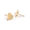 Bild von 304 Edelstahl Ohrring Ohrstecker 18K Echtgold plattiert Herz Message " Mit Öse " 10mm x 10mm, Drahtstärke: (20 gauge), 2 Stück