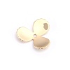 Bild von 304 Edelstahl Perlkappen Blumen 18K Vergoldet (Passt 16mm Perle) 17mm x 16mm, 2 Stück
