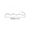 Picture of Zinc Based Alloy Bookmark Wave Silver Plated 8.3cm x 1.9cm, 20 PCs