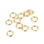 Immagine di 50 Pz 4mm Dia, 0.5mm(24 misura) 316 Acciaio inossidabile Doppio Diviso Stile Anello di Salto Oro Placcato Tondo