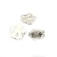 Picture of Zinc Based Alloy Slide Beads Flower Antique Silver Color About 12mm x 12mm, Hole:Approx 4.2mm x 2mm 50 PCs